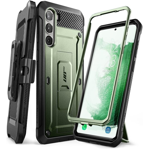 CASE Unicorn Beetle Pro Fodral för Samsung Galaxy S23 Plus 5G (), Helkropp Dubbelskikts Robust Bältesklämma & Stativ Ca Guldan