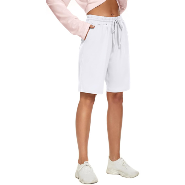 VEK Dam Workout Shorts Lösa Lounge Bermuda Shorts Casual Sommar Yoga Shorts Knälånga