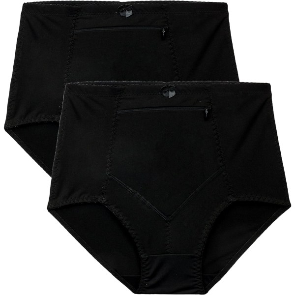 BH Underkläder Dam Reseficka Underkläder Gördel Brief Trosor S-5XL 2 Pack Travel Z 3X-Large Plus