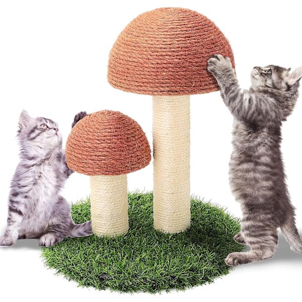 erKing svamp kattklösträ, 15 x 12 tum kloklösträ för kattunge, naturlig sisal kattklösträ stolpe, C brun