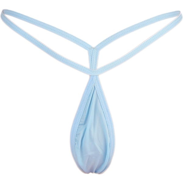 KELAI sexiga underkläder för kvinnor i mini-gren i issilke Y-formad stringtrosa Ljusblå