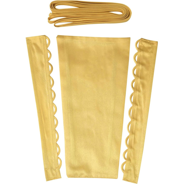 set Back Kit Lace up för kvinnors klänningsöglor Extender Bröllopsklänning Dragkedja Ersättning Justerbar Passform Satin Guld 18\"