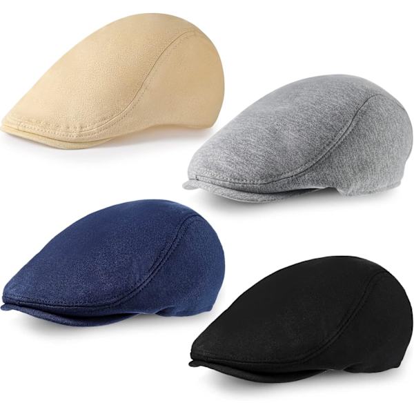 4 st herrars plat keps Gatsby Newsboy hatt körning Cabbie jakt keps