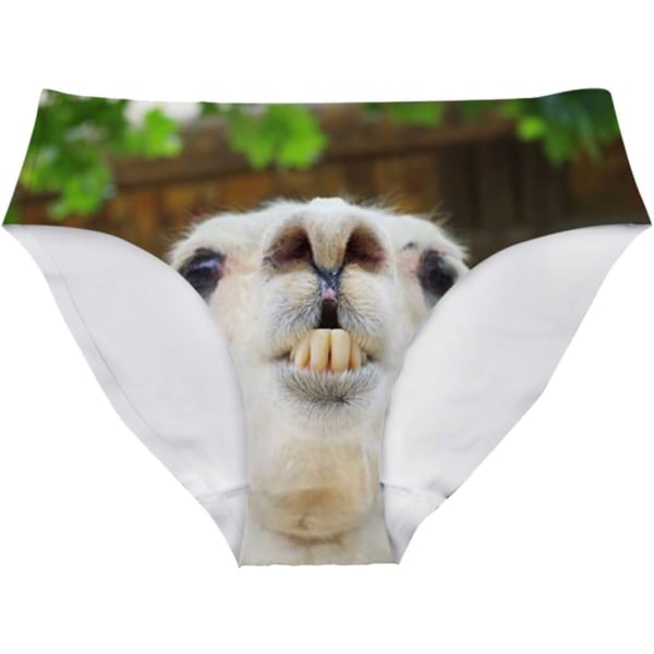 lukee Sexiga Dam Underkläder Trosor Andas Hipster Trosa Vit Alpaca Print Alpaca 2 Medium