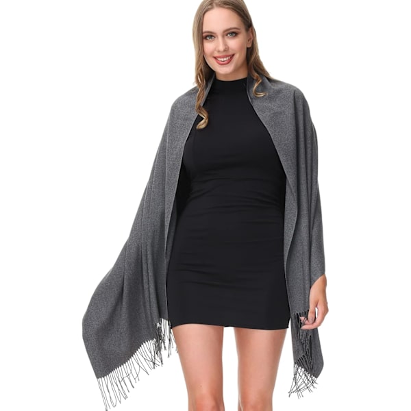Dam Pashmina Sjal Wrap Scarf - Ohayomi Solid Färg Cashmere (21 Färger)