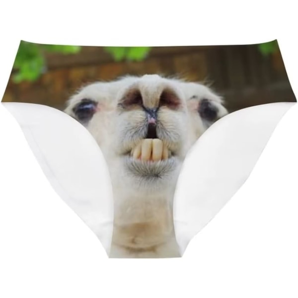 interest Kvinnors Mode Sexig Rolig Naughty Tryck Söta Djur Underkläder Briefs Rolig Alpaca Stor