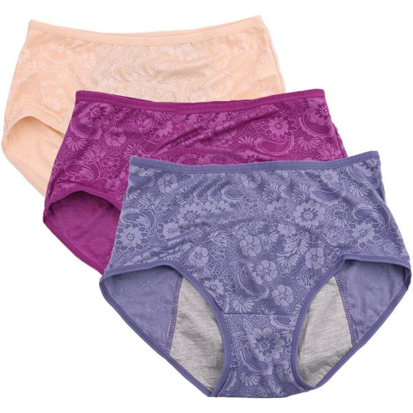 I FASHION Menstruations trosor för kvinnor Jacquard Lätt att rengöra trosor