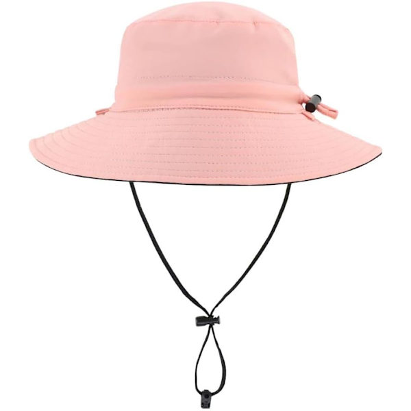 racy Toddler Kids UPF50+ Solhatt Reversibel Bred Brätte Solskydd Hatt för Pojkar Flickor Rosa/Svart 2-4T