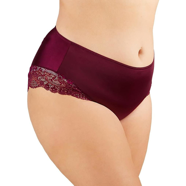 vy Couture Dam Plus Storlek Tulpan Spets Hipster Lila Sammet Medium