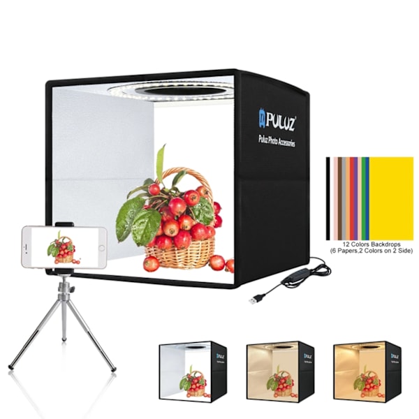 2m studio foto ring led ljuslåda 6 dubbelsidig bakgrundspapper bordsljusb