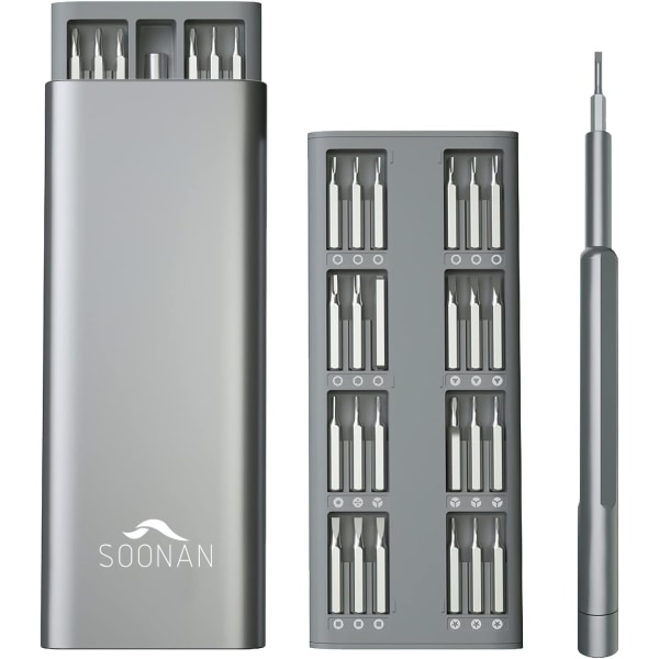 SNAN mini set, med case av högsta kvalitet, 48 i 1 liten magnetisk skruvmejselbit Reparationsverktygssats för iPhone, Smartpho