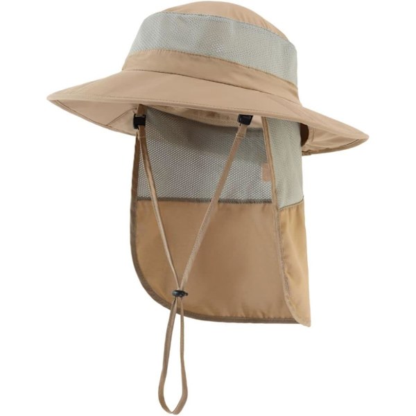 racy Toddler Kids UPF50+ Solhatt med nackskydd Bred brätte Solskydd Hatt för pojkar flickor