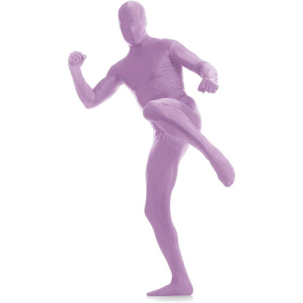 ler herr och dam spandex helkropp zentai kostym body ljus lila x-large