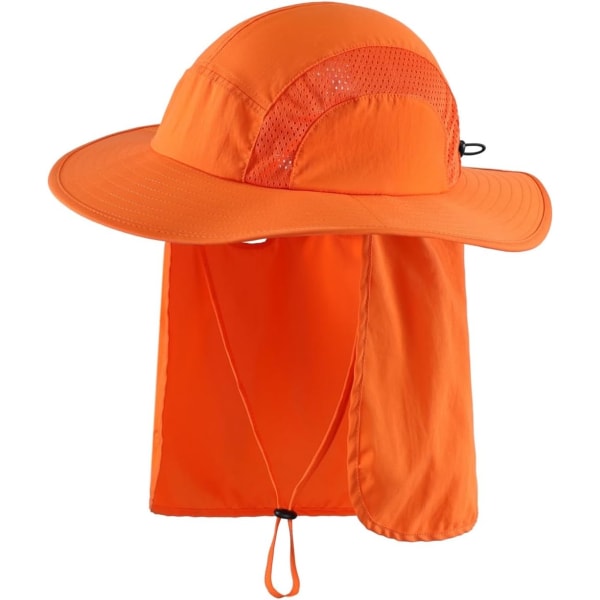 racy Outdoor Herr UPF 50+ Solskydd Safarihatt Sommar Bred Brätte Solhatt med Nackskydd