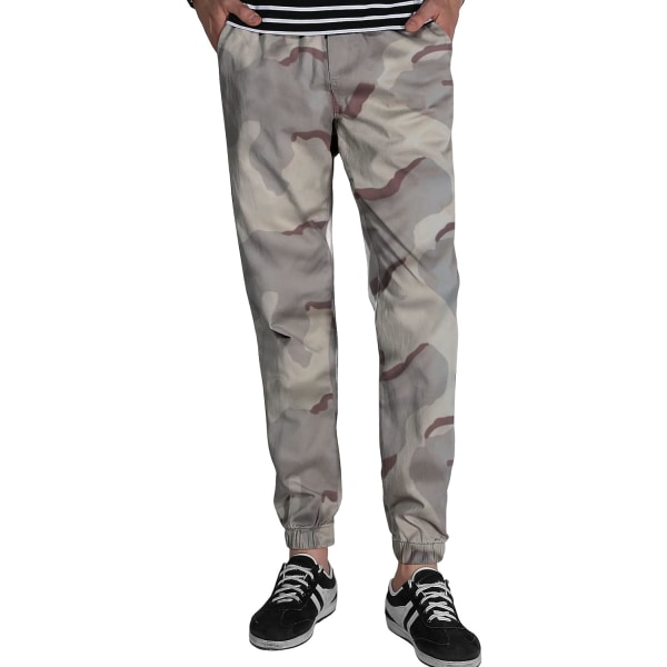 ch herr chino joggingsbyxor 6552 beige camo 38