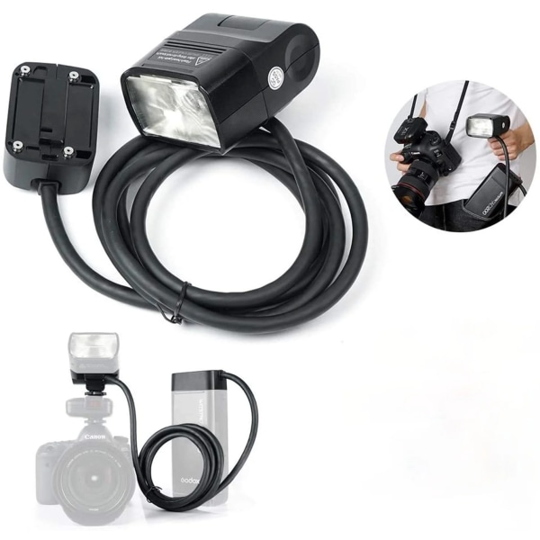 GOX-Flash förlängning EC200 för kamera, huvud med 2M kabel, laptop glödlampa, c