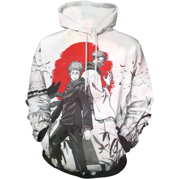 För Cosplay Jujutsu Kaisen Pullover Huvtröjor Anime Manga Character Merch Sweatshirt För Unisex vuxen Medium-Large