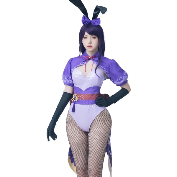 STT Bunny Costume Dam Dva Costume Bunny Suit Sexig Cosplay Hana Song Cosplay Outfits Lila-baal Large