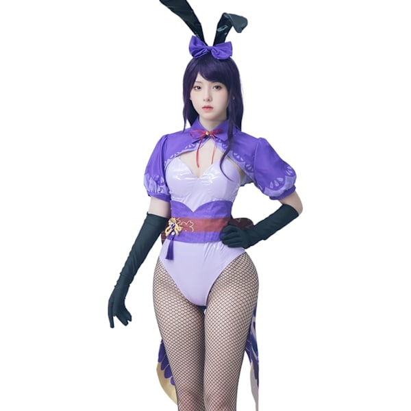 STT Bunny Costume Women Dva Costume Bunny Suit Sexy Cosplay Hana Song Cosplay Outfits Purple-baal X-Large