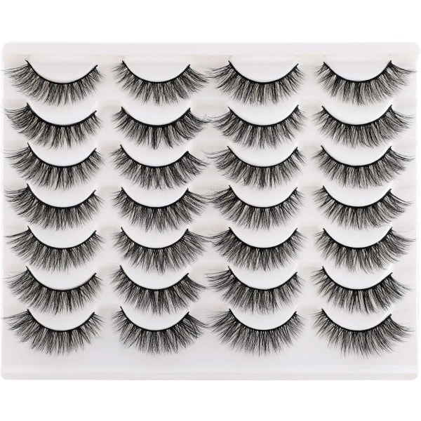 Ncally Lashes Falska Ögonfransar Glesa Naturlig Volym Faux Mink Falska Ögonfransar Cat Eye Lashes 14 Par Pack