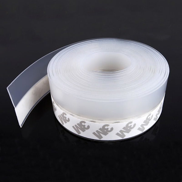 Väderremsa, silikondörrtätningsremsa dörr, fönster, transparent 16 fot lång (bredd 45 mm)  45 mm