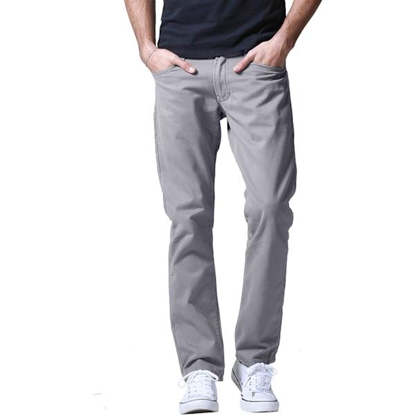 ch herr casual raka byxor #8140 8139 ljusgrå 34