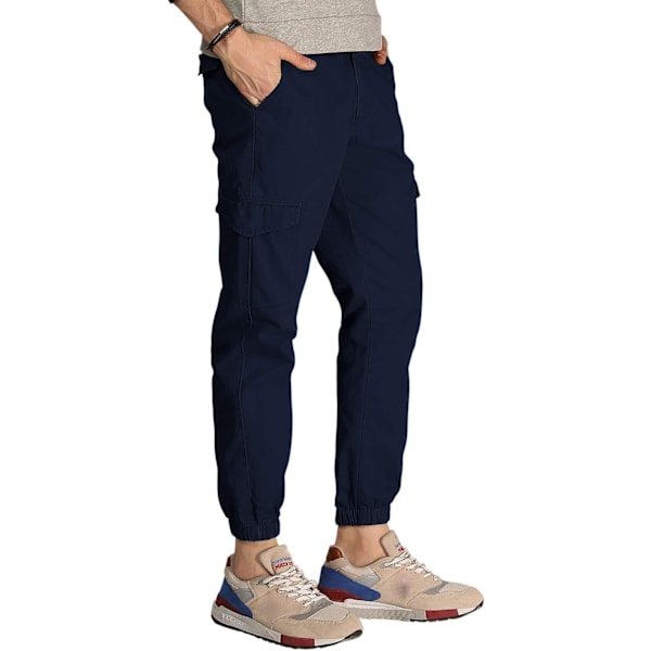 ch Herr Twill Joggerbyxor 6045 Blå 30