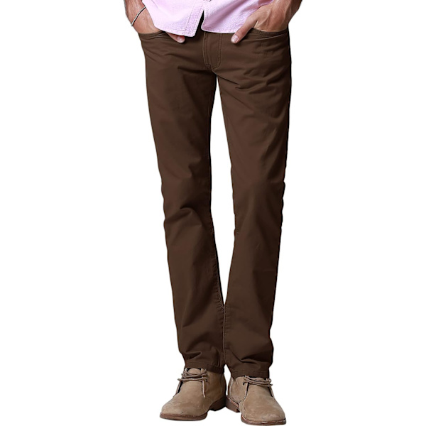 ch herr casual raka byxor #8140 8140 brun 40