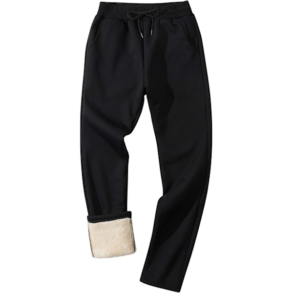 MEA Herr Vinter Varma Fleece Fodrade Joggingbyxor Sherpa Joggerbyxor med Fickor