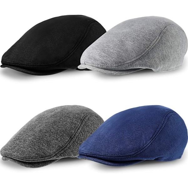 4 st herrars plat keps Gatsby Newsboy hatt körning Cabbie jakt keps