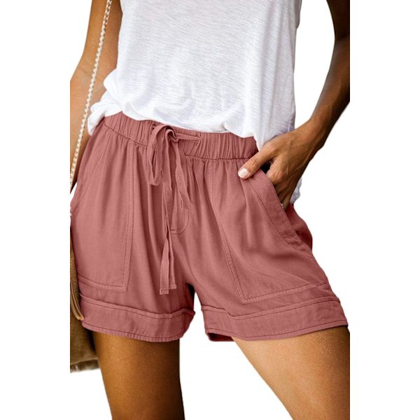 OAFE Dam Casual Dragsko Elastisk Midja Bomullsshorts Sommar Strand Heta Shorts