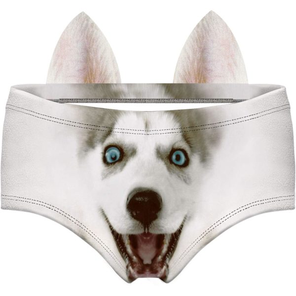 YNXIN Roliga lågt skurna öronunderkläder - Sexiga för kvinnor presenter hundöron1 X-Large