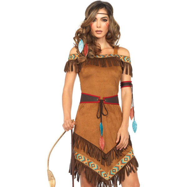 Avenue Kvinnors 4-delad Native Princess Costume Brun Medium / Large