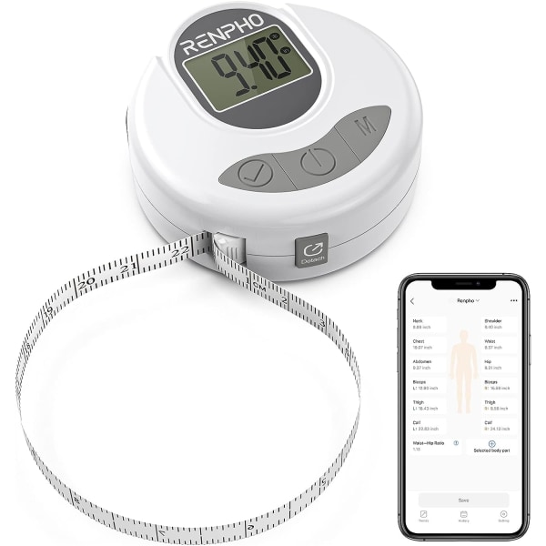 PHO-måttband för kropp, Smart Bluetooth digitalt kroppsmåttband för viktminskning, kroppsfettsmätare, muskelökning, F