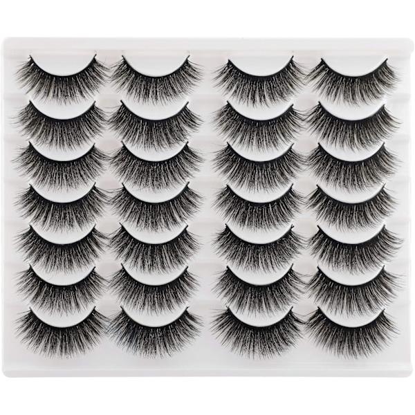 Ncally Lashes Falska Ögonfransar Naturlig Volym Faux Mink Falska Ögonfransar Cat Eye Lashes 14 Par Pack