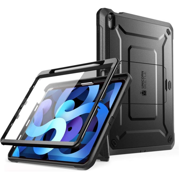 Case Case för iPad Air 5/4 (2022/2020) 10,9 tum Case Bumper Case 360 graders cover [Unicorn Beetle Pro] med svart