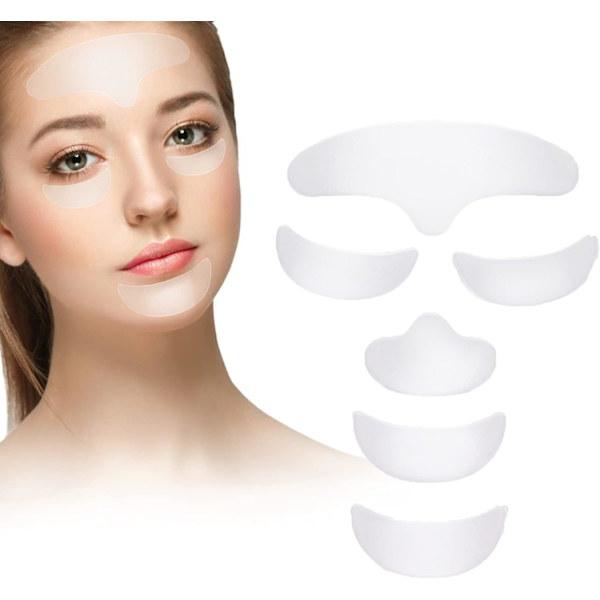 6s Anti Wrinkle Silicone Patch Pad, Reusable Forehead Eye Chin Face Patch Anti-Agei
