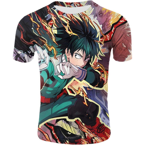 Cosplay My Hero MHA T-shirt - 3D-tryckt sublimering Rund hals T-shirt - Anime och Manga Halloween-tröja för unisex vuxen  X-Large