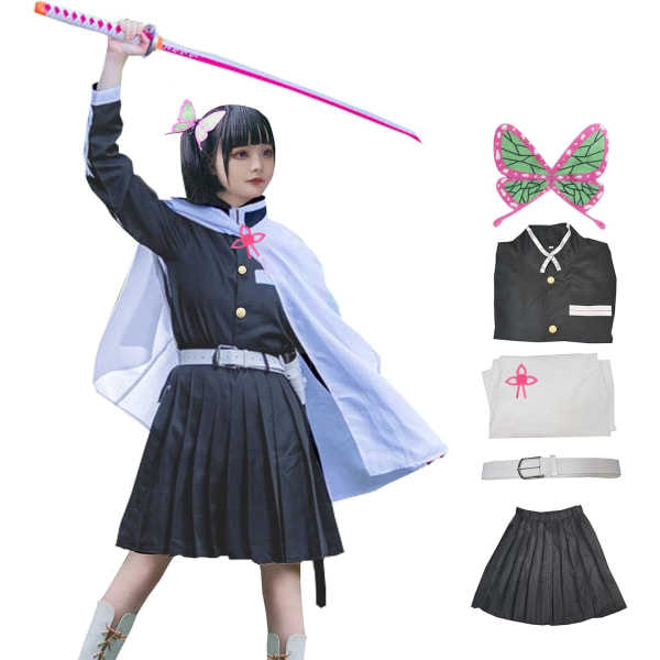 onos Cosplay Kostymer Vuxen Kimono Set Kvinnor Robe Japansk Anime Kostym Halloween Kimono Outfit Svart Medium