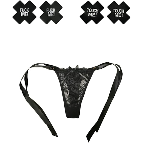 amirio Dam Sexy Naughty Underkläder 1 Trosa + 2 Pai Large