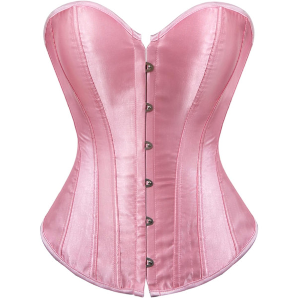 upoo Korsett Toppar för Kvinnor Plus Size Renässans Korsett Snörning Korsett Bustier Korsett Rosa X-Small