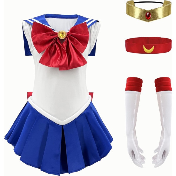 kawa Jackor Anime Outfits Moon Cosplay Kostym För Kvinnor Flickor Tsukino Usagi Flicka-L (Höjd: 55-61 tum)