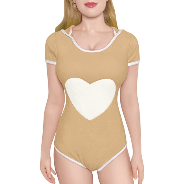 tleforbig Bomull Romper Onesie Pyjamas Bodysuit - Snuggle Bear Onesie Brun 4X-Large