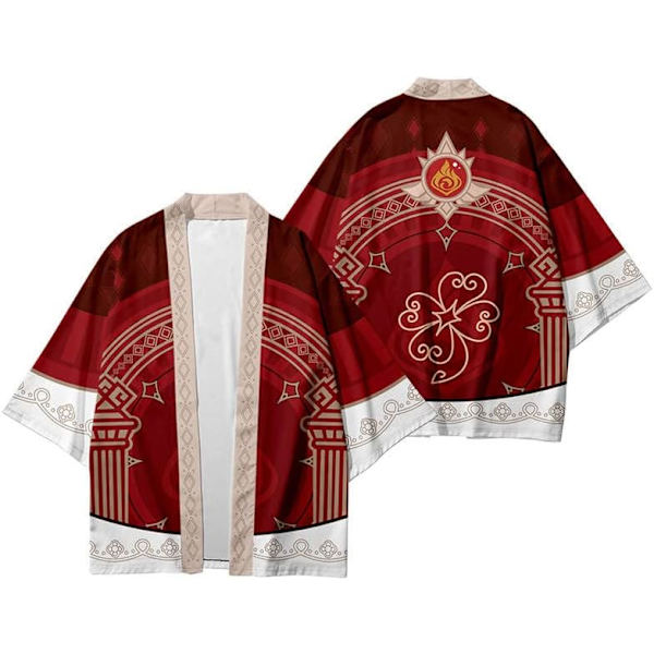 För Cosplay Genshin Impact Haori - Japansk Kimono För Cosplay Halloween Kostym | Venti Klee  Stor