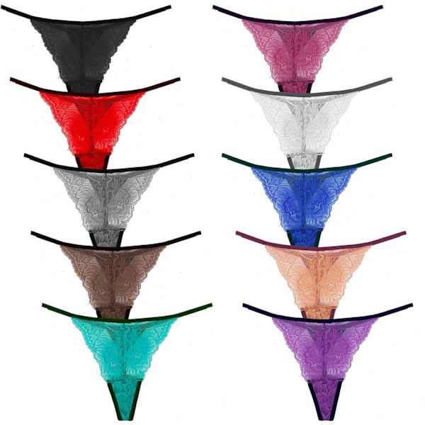 y Stretch Blend Micro T Back Low Rise Cheeky Exotic Thongs Variety invisible Patterns Women Underwear Regular & Plus Siz 10 Black Bend T X-Large