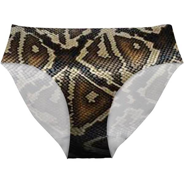 lukee Damunderkläder för kvinnor, sexiga, djurmode, bikinibyxor, byxor, möhippa, ormskinn, 2 X-Large