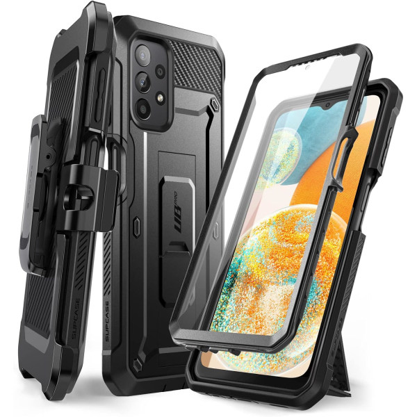 CASE Unicorn Beetle Pro case för Samsung Galaxy A23 4G/5G (2022), robust bältesklämma och case med inbyggd svart