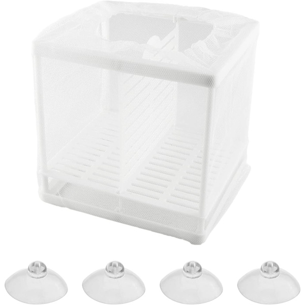AOP Akvarium Fisk Uppfödningslåda Fisk Isolationslåda Liten Storlek (med Partition) Kläckningslåda Fisk Uppfödning Inkubator Nät