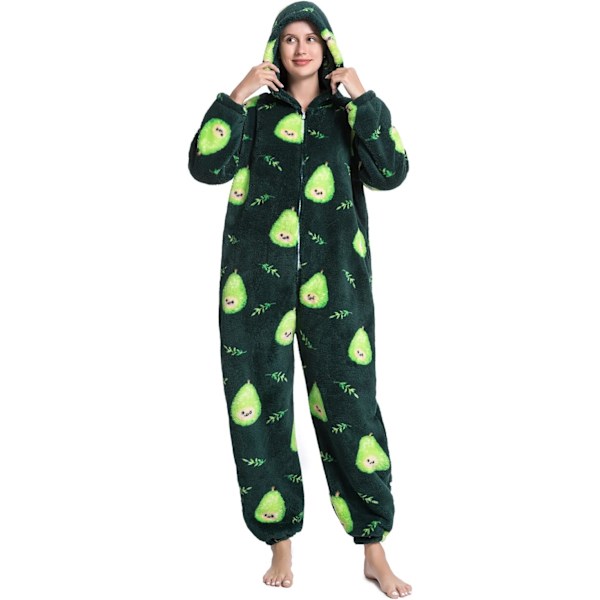 FLICKA Onesie för kvinnor Fleece Onesie Pyjamas Djur Unisex Vuxen Cosplay Huvtröja Flanell Sovkläder Fluffy Plysch Pyjamas