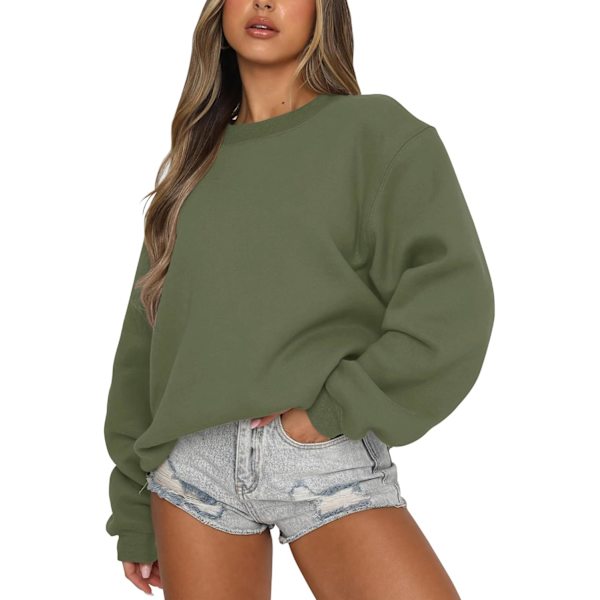 way&EC Dam långärmad tröja casual crewneck oversized pullover hoodies höst toppar
